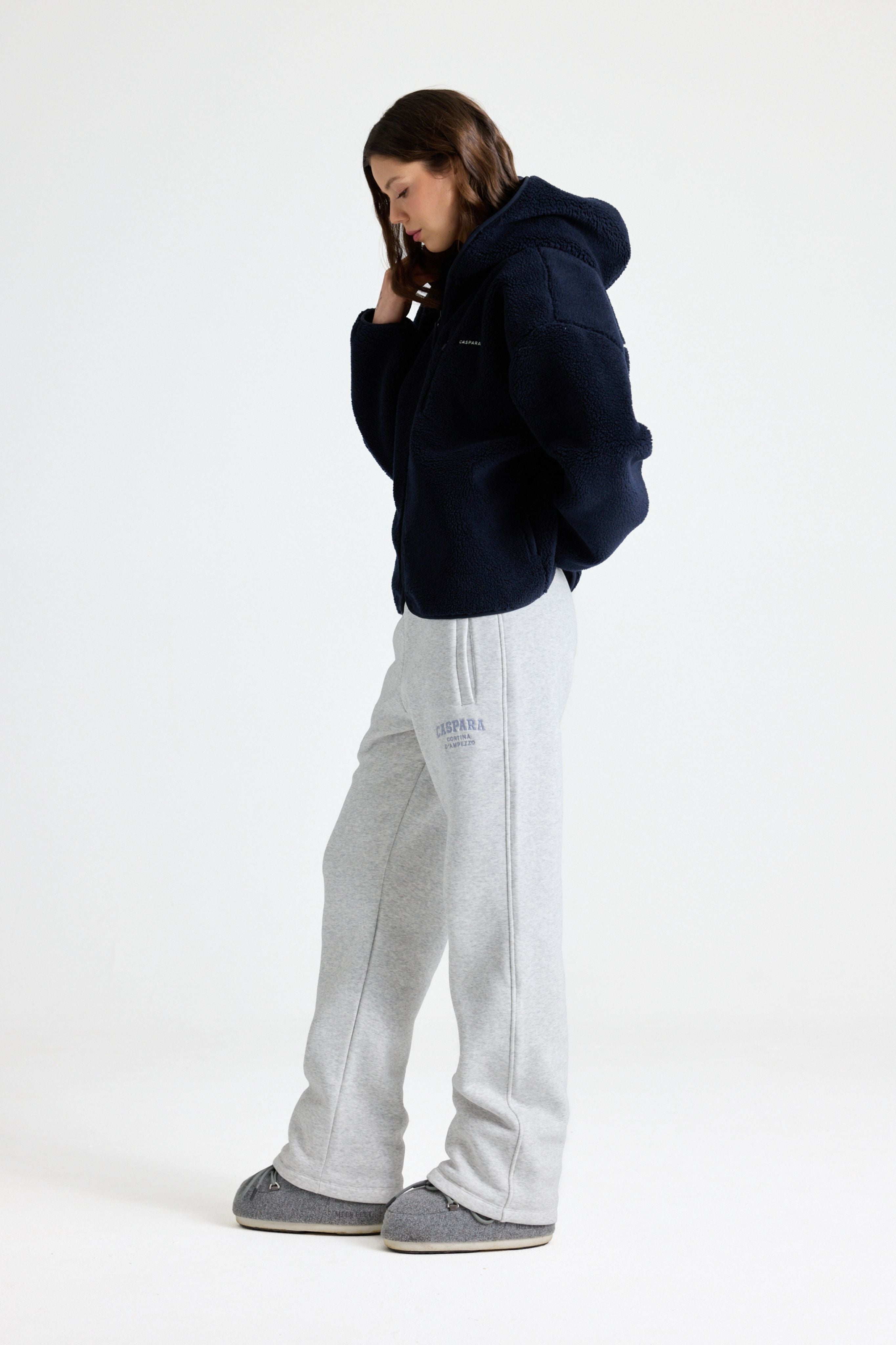 W. Cloudfleece™ Jacket w. hood - Navy